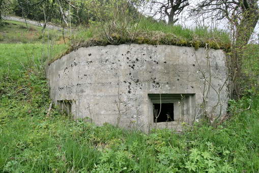 Ligne Maginot - VILLAROGER - HARICOT SUD 1 - (Blockhaus pour arme infanterie) - Vue des créneaux en face avant - AALMA - lignemaginot.com