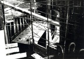 Ligne Maginot - ROQUEBRUNE - CORNILLAT - (Ouvrage d'artillerie) - Construction du bloc 3
Les piéces d'embrasures sont en place