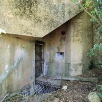 Ligne Maginot - MONT AGEL EST - BLOC 8 - (Observatoire d'artillerie) - Bloc d'infanterie et d'observation 8
Porte d'entrée sous visière flanquée d'un créneau FM précédée d'un fossé-diamant.