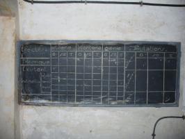 Ligne Maginot - BARBONNET (BT) - (Ouvrage d'artillerie) - PC de l'ouvrage
Salle de service , tableau des effectifs
