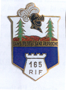 Ligne Maginot - LANGENSOULTZBACH (165° RIF) - (PC de Sous-Secteur) - Insigne du 165° RIF - Fabrication Drago