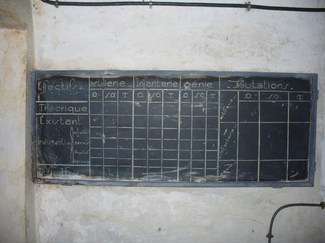 Ligne Maginot - BARBONNET (BT) - (Ouvrage d'artillerie) - PC de l'ouvrage
Salle de service , tableau des effectifs - Marc ENDINGER