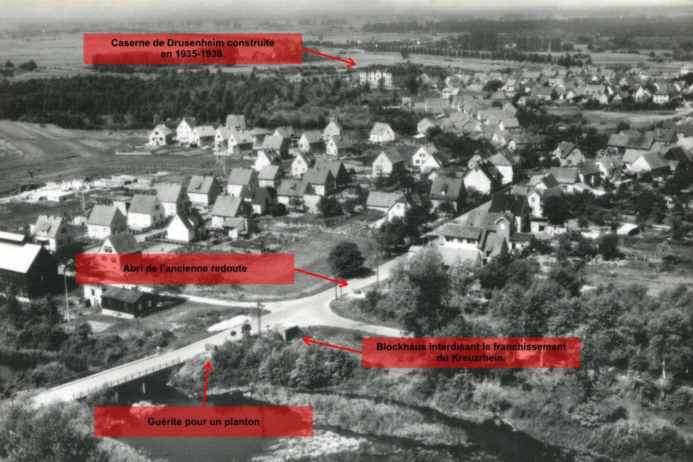 Ligne Maginot - ANCIENNE REDOUTE - (Abri) - Vue aérienne du secteur de l'abri - Inconnu