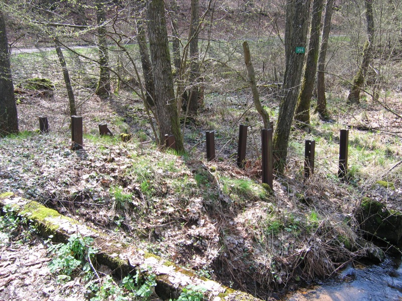 Ligne Maginot - ROTHENBOURG Est (Barrage 04) (Inondation défensive) - Le réseau de rails antichar qui barrait l'ancienne route - Antoine SCHOEN