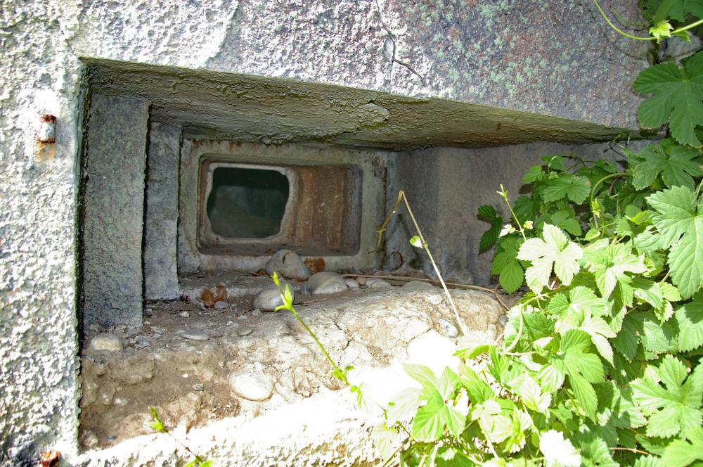 Ligne Maginot - Créneaux de tir sud - Gros plan sur un de deux créneaux de tir coté sud. - D. Froehly