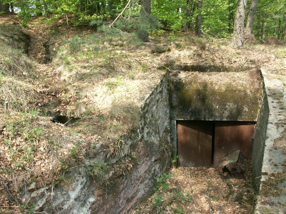 Ligne Maginot - BIESENBERG droite (Observatoire d'artillerie) - L'entrée de la casemate
Avec un premier observatoire visible au niveau du mur gauche - Pascal LAMBERT