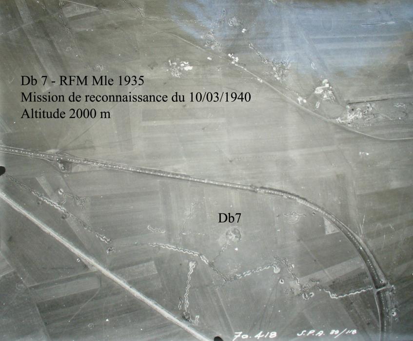 Ligne Maginot - DB7 - (Blockhaus pour canon) - Mission de reconnaissance -altitude 2000 m - SHD - IGN