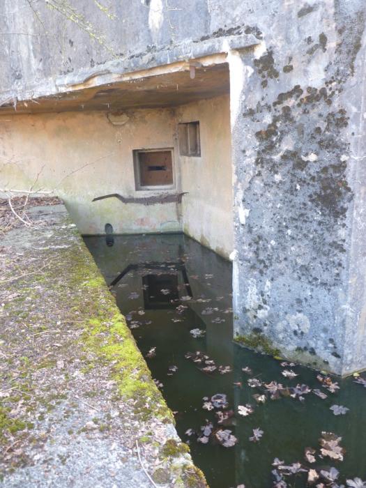 Ligne Maginot - AUENHEIM NORD - (Casemate d'infanterie) - La façade et le fossé nord - Les Gardiens du Rhin