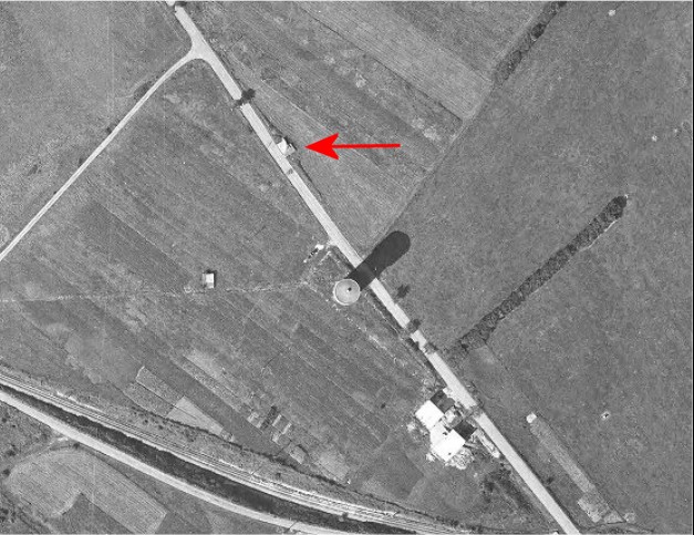 Ligne Maginot - CB295 - OBERRULEN - (Blockhaus pour canon) - Vue aérienne datée du 31 décembre 1959. - Institut National Geographique Français