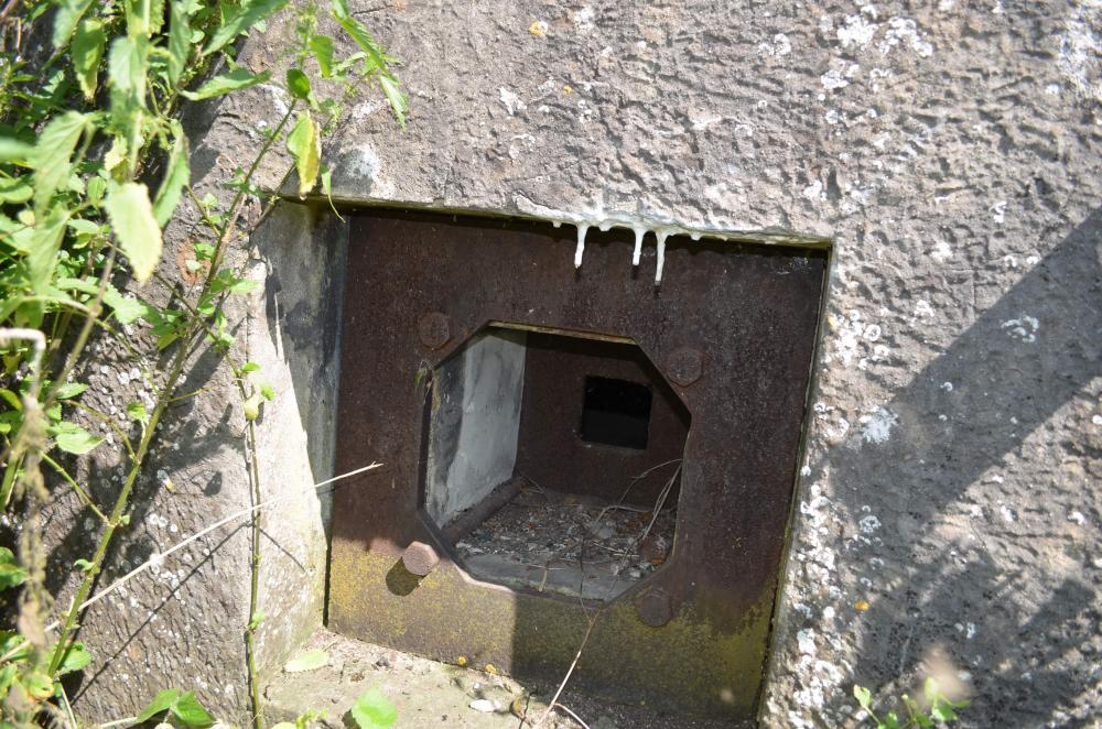 Ligne Maginot - Blockhaus ALGOLSHEIM - Abbatucci - Créneau de défense rapprochée équipé d'une trémie FM type A - D. Froehly