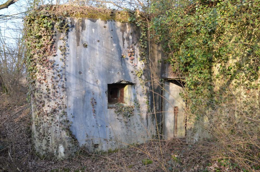 Ligne Maginot - 181 - KEMBS NORD 2 - (Blockhaus pour arme infanterie) - Vue sur l'entrée et son créneau de défense  - D. Froehly