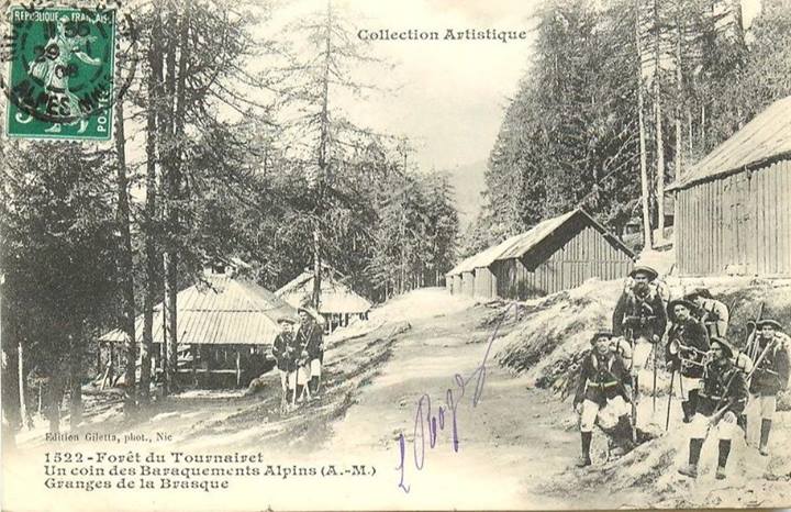 Ligne Maginot - GRANGES DE LA BRASQUE - CAMP DU TOURNAIRET - (Casernement) - Carte postale du début du siécle - Giletta, Nice