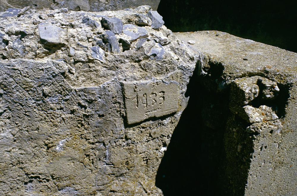 Ligne Maginot - COL DE RAUS (CR) - (Ouvrage d'infanterie) - Cartouche datant de la construction - LOVINY Alain