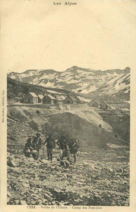 Ligne Maginot - FOURCHES - (Casernement) - Carte postale du Camp des Fourches - JOUBERT, Gap