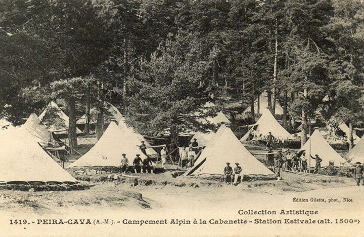 Ligne Maginot - Caserne CRENANT - PEIRA-CAVA - Campement de tentes marabout - GILLETTA