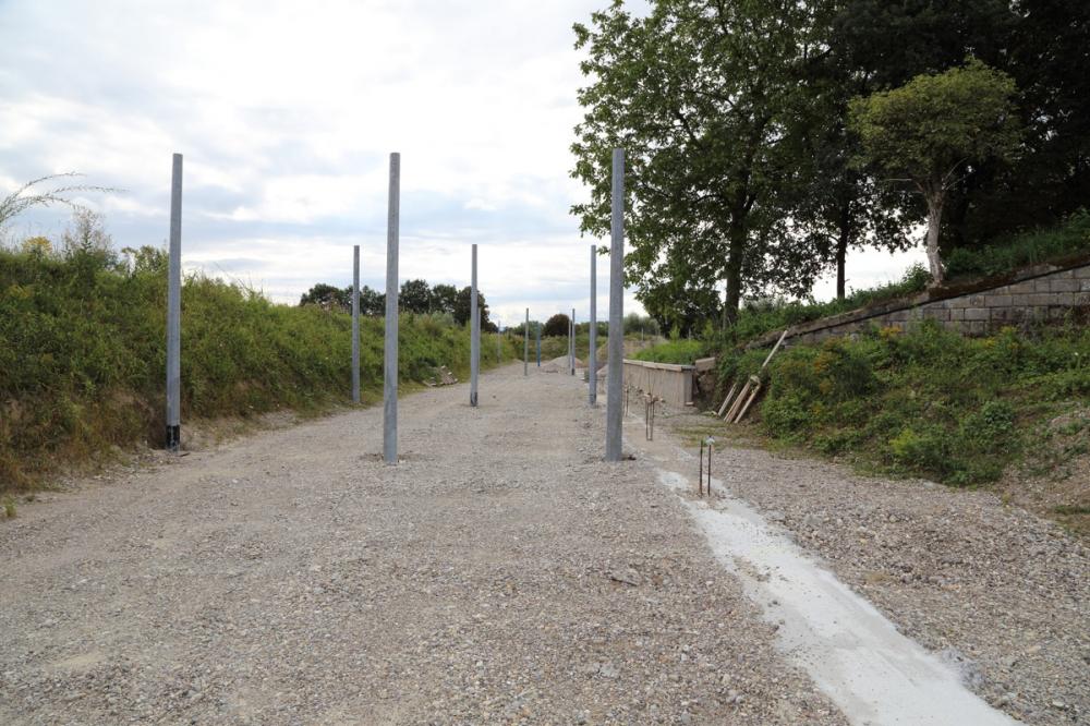 Ligne Maginot - 15/3 - MUEHLRHEIN (Casemate d'infanterie - double) - Tranchée de tir de l'association de tir en cours de construction à proximité - Les Gardiens du Rhin