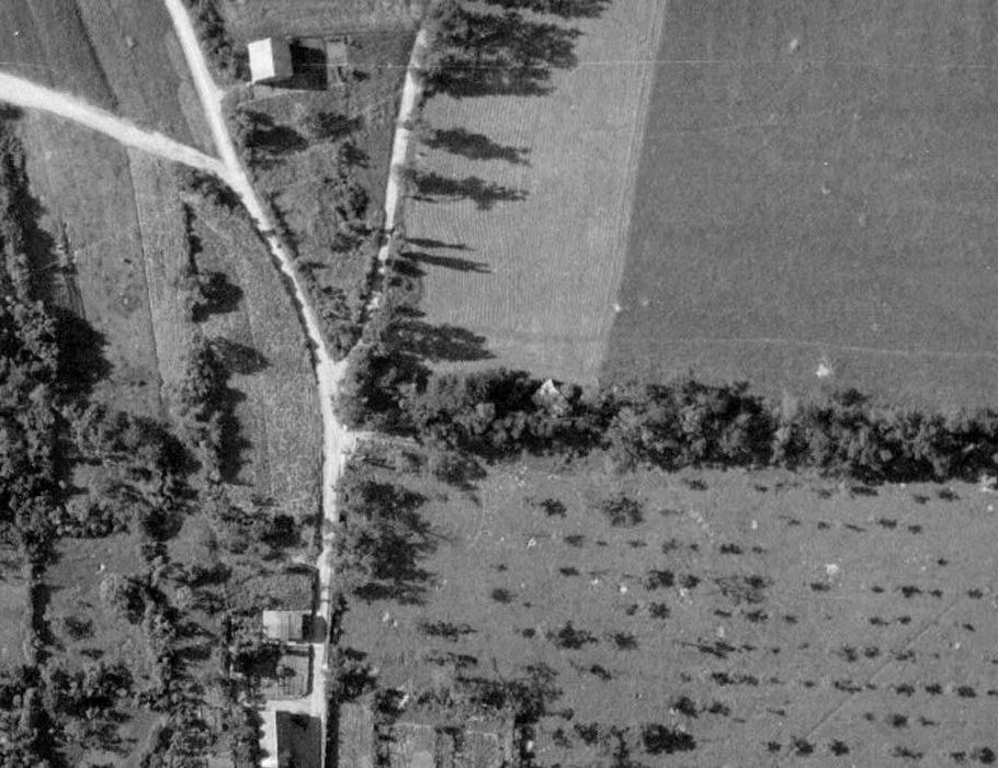 Ligne Maginot - GUISING 4 (AVANT POSTE) - (Blockhaus pour canon) - Gros plan - IGN -Geoportail 1946