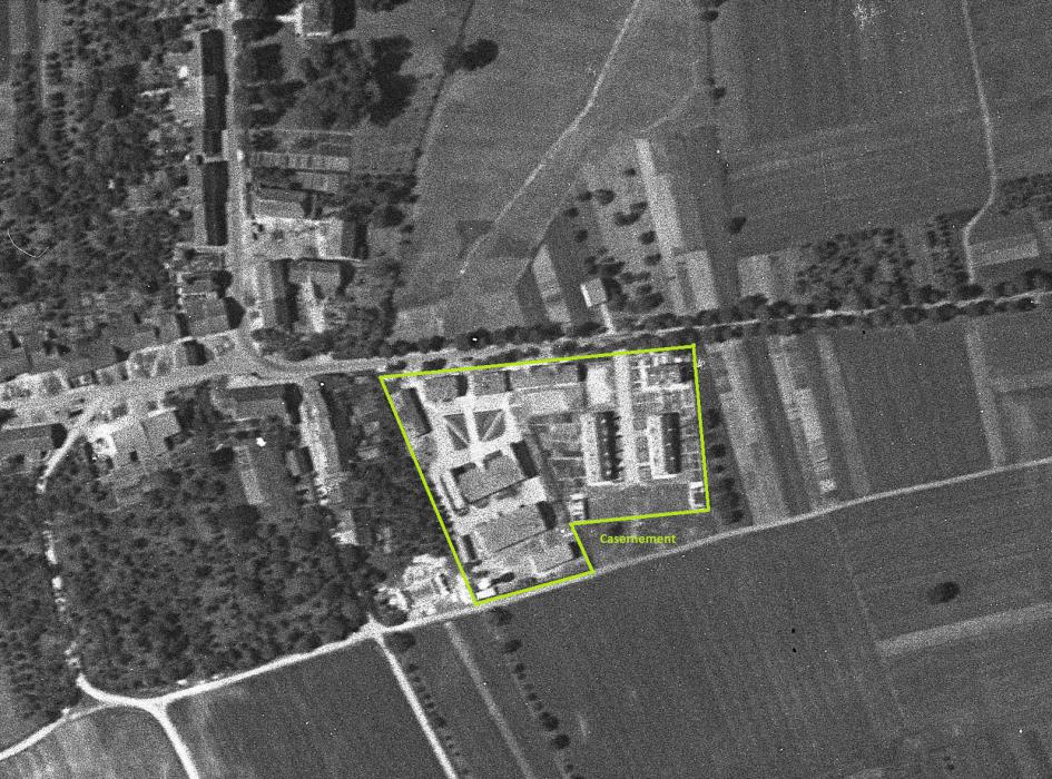 Ligne Maginot - BARST - (Casernement) - Photo aérienne du casernement de Barst en 1938 - IGN - Géoportail 1938