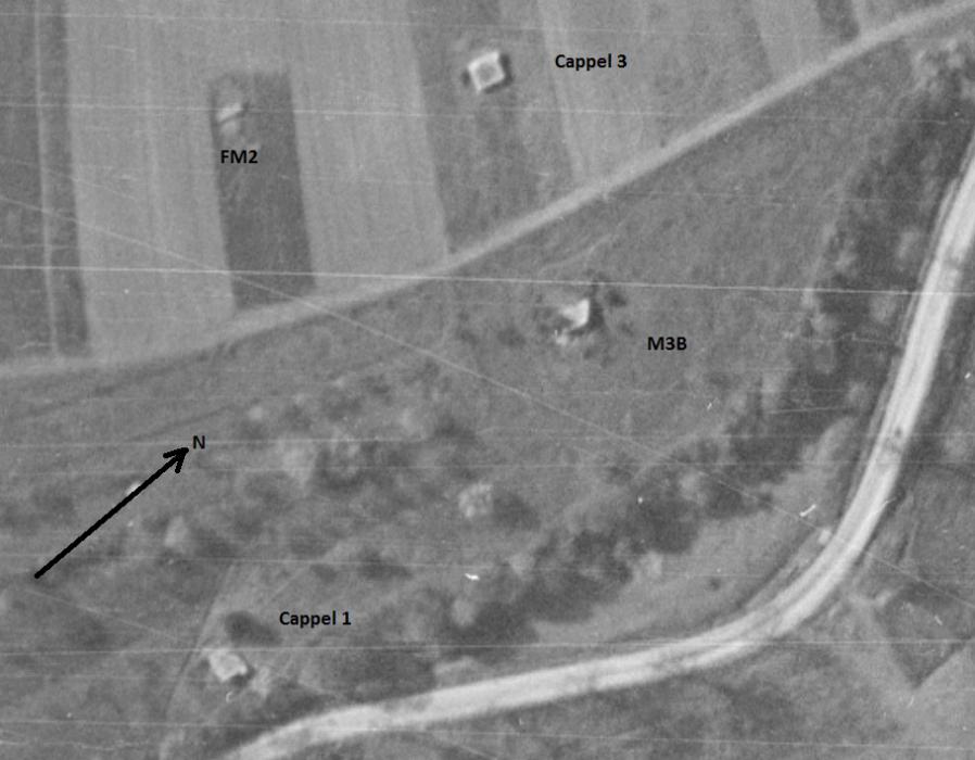 Ligne Maginot - M3B - CAPPEL 2 - (Blockhaus pour arme infanterie) - Secteur Nord-Est de l'avancée de Cappel - IGN - Géoportail 1955