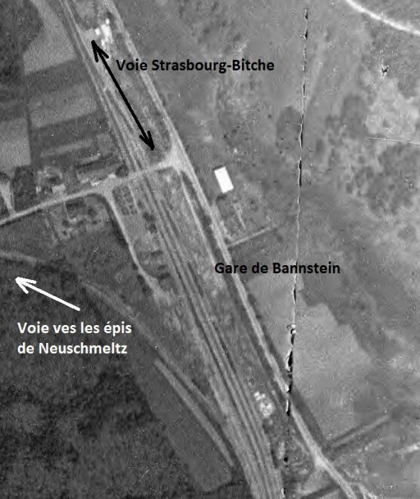 Ligne Maginot - Gare de BANNSTEIN - Vue aérienne 1938 - IGN