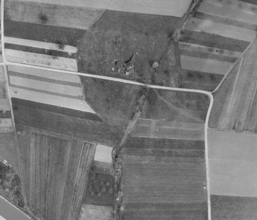 Ligne Maginot - 40/3 - KUNHEIM Sud - (Casemate d'infanterie - Double) - Le résultat des destructions est bien visible. - IGN - Géoportail 1960