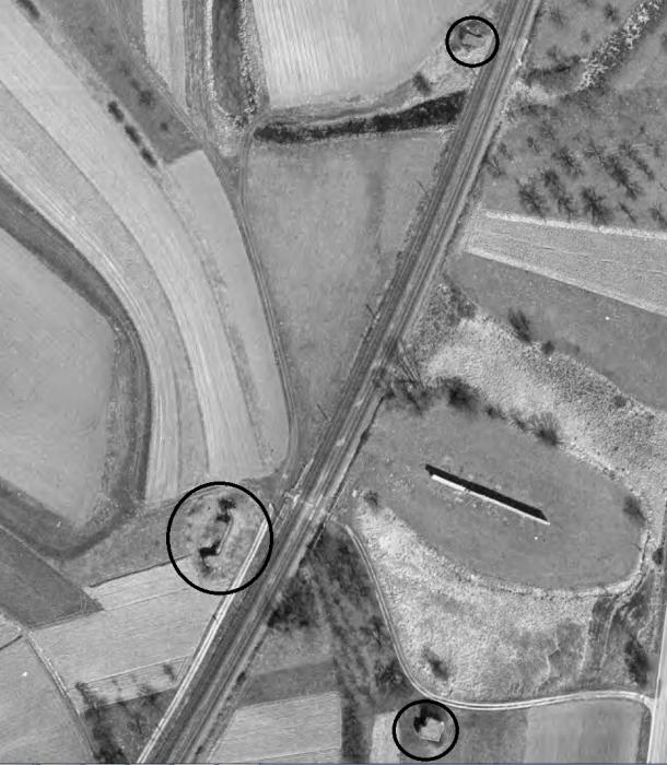Ligne Maginot - PONT de GAMBSHEIM - (2CEO -10CEC - 70° RIF) - (PC de Quartier) -  - IGN - Géoportail 1970