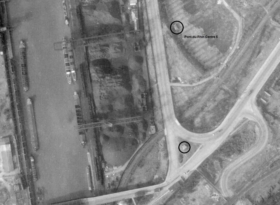 Ligne Maginot - 428 - PORT DU RHIN CENTRE 5 - (Blockhaus pour arme infanterie) -  - IGN - Géoportail 1958