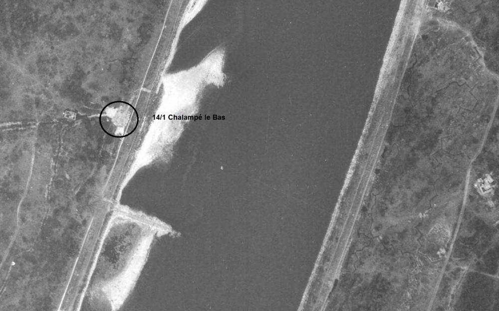 Ligne Maginot - 14/1 - CHALAMPE le BAS - (Casemate d'infanterie - Double) -  - IGN - Géoportail 1947