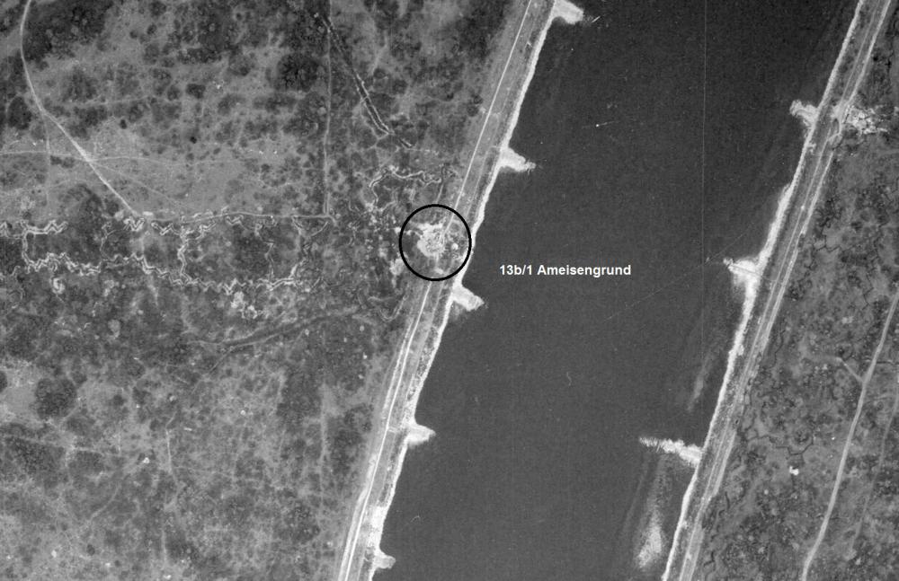 Ligne Maginot - 13B/1 - AMEISENGRUND - (Casemate d'infanterie - Double) -  - IGN - Géoportail 1947