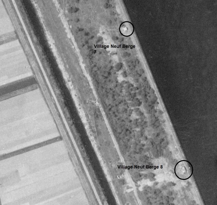 Ligne Maginot - VILLAGE-NEUF BERGE 7 - (Blockhaus pour arme infanterie) - Situé en partie haute de la photo - IGN - Géoportail 1947