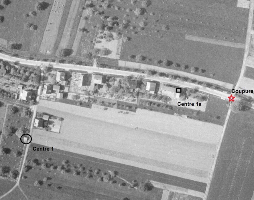 Ligne Maginot - BLOTZHEIM Centre 1 et 1a -  - IGN - Géoportail 1947
