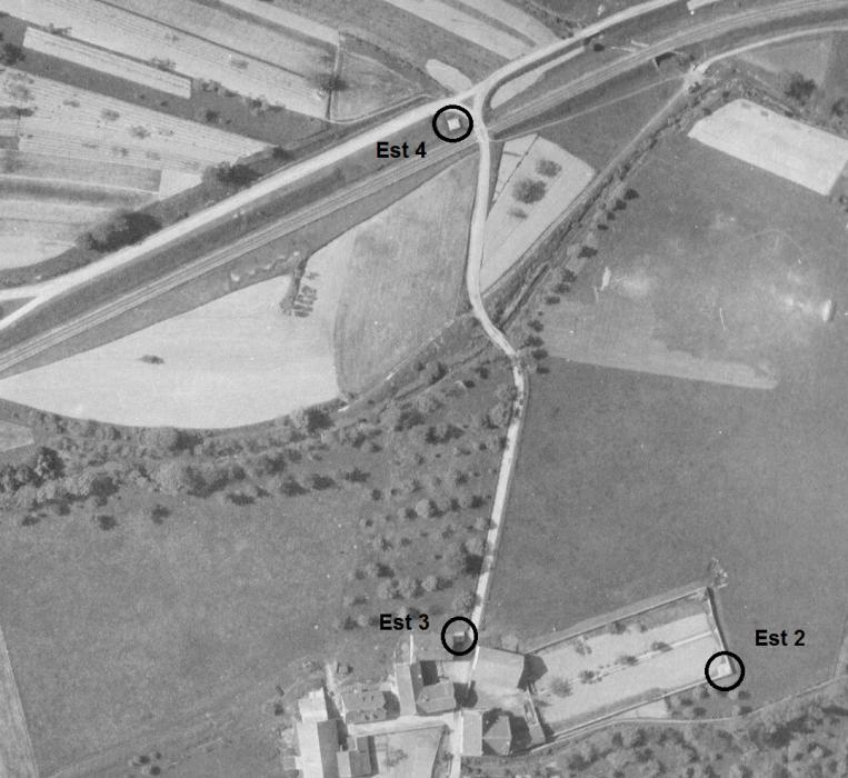 Ligne Maginot - BLOTZHEIM Est 4 - (Blockhaus pour arme infanterie) -  - IGN - Géoportail 1947