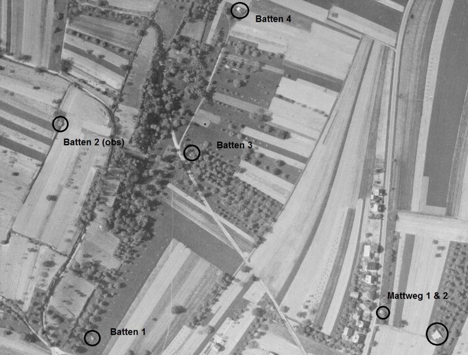 Ligne Maginot - BATTENHAEUSLEIN et MATTWEG -  - IGN - Géoportail 1947