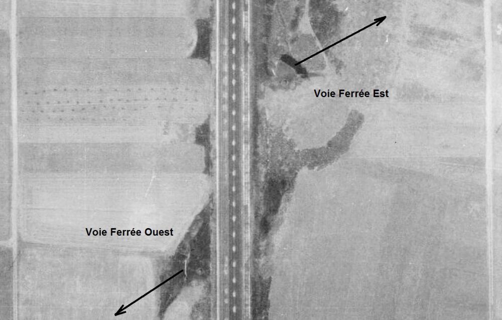 Ligne Maginot - 82/83 - SIERENTZ VOIE FERREE EST et OUEST -  - IGN - Géoportail 1958