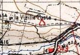 Ligne Maginot - Carte montrant l'observatoire de la VIELLE POSTE -  - AALMA - www.lignemaginot.com