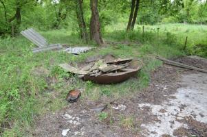 Ligne Maginot - LANGHEP NORD - C63 - (Casemate d'infanterie - Simple) - Les restes d'une fausse tourelle