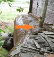 Ligne Maginot - LANGHEP NORD - C63 - (Casemate d'infanterie - Simple) - Sur la dalle de toiture des réservations ont été réalisées AU NOMBRE 3 OU 4? munies d'une margelle en béton pour éviter la pénétration de l'eau. Surement  pour positionner des poteaux en bois (comme sur la photo) afin de placer un filet de camouflage pour masquer l'ouvrage.   