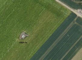 Ligne Maginot - CEZF-1A - (Blockhaus lourd type STG / STG-FCR - Simple) - La même vue de nos jours de l'espace.