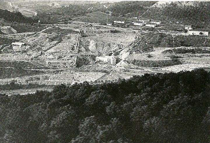 Ligne Maginot - METRICH - A17 - (Ouvrage d'artillerie) - Vue de l'ouvrage de Métrich pendant sa construction. - Inconnu