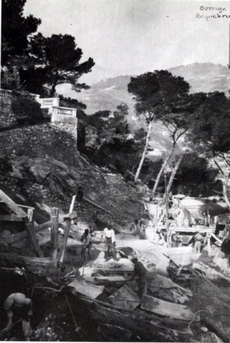 Ligne Maginot - CAP MARTIN - (Ouvrage d'artillerie) - La construction de l'ouvrage - Inconnu
