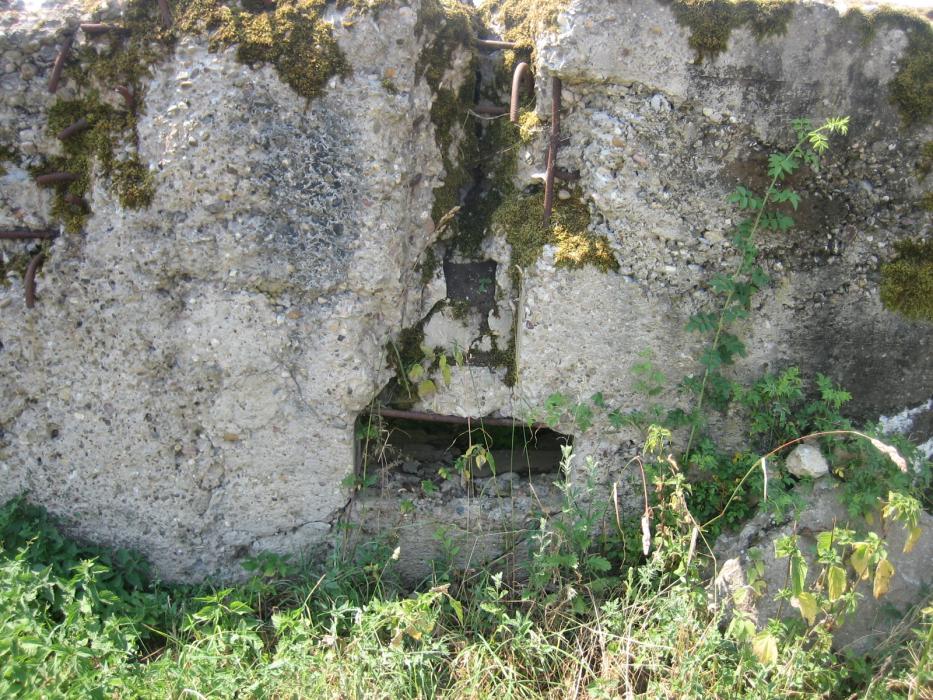 Ligne Maginot - WIESWEILLER WALD - (Blockhaus de type indéterminé) - Le pan de mur retombé droit - RITTIE Arnaud