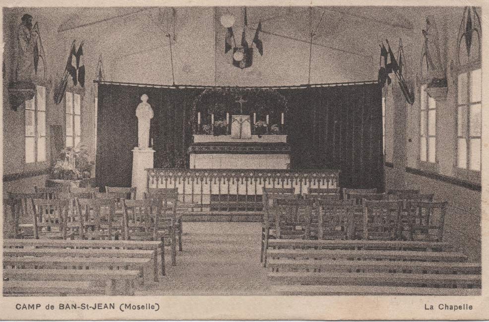 Ligne Maginot - BAN SAINT JEAN - (Camp de sureté) - Carte postale représentant la chapelle du camp - Inconnu
