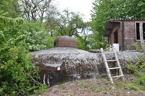 Ligne Maginot - LANGHEP NORD - C63 - (Casemate d'infanterie - Simple) - La casemate du Langhep nord a été partiellement ensevelie, les créneaux de tir et le fossé diamant remblayé. - Gut didier