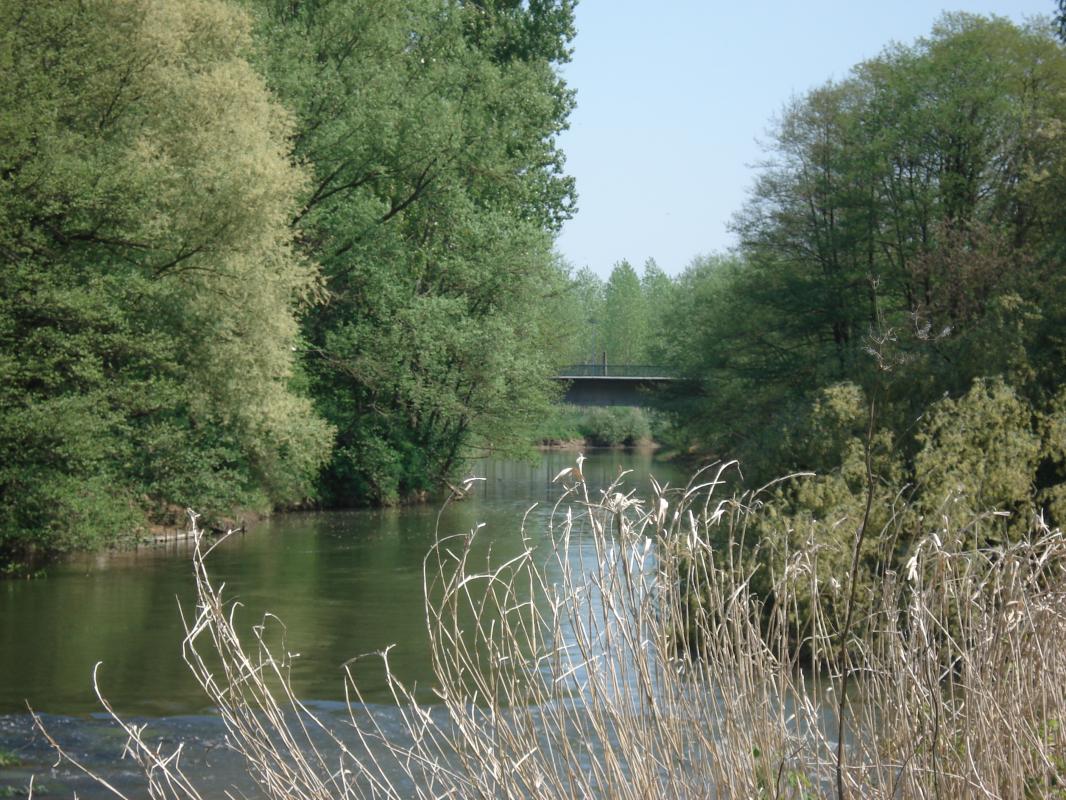 Ligne Maginot - 15LM -DMP Brevilly - Vue du pont reconstruit prise depuis le blockhaus A90 Brevilly Ouest - R Tucker