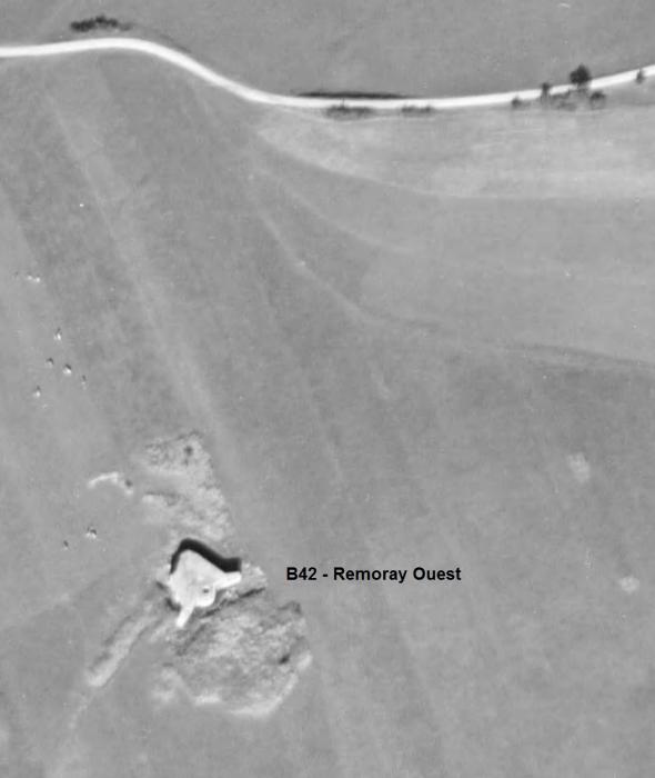 Ligne Maginot - B42 - REMORAY OUEST - (Casemate d'infanterie - Double) -  - IGN - Géoportail 1954