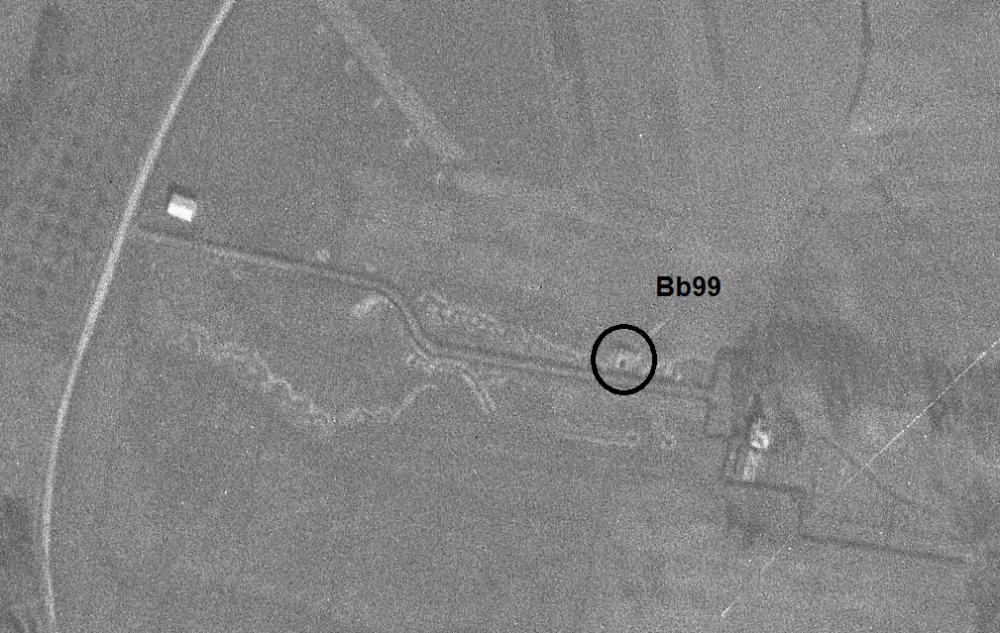 Ligne Maginot - 7BIS - EST DE FRENOIS - (Blockhaus pour canon) - Noter le réseau de tranchées autour du blockhaus  - IGN