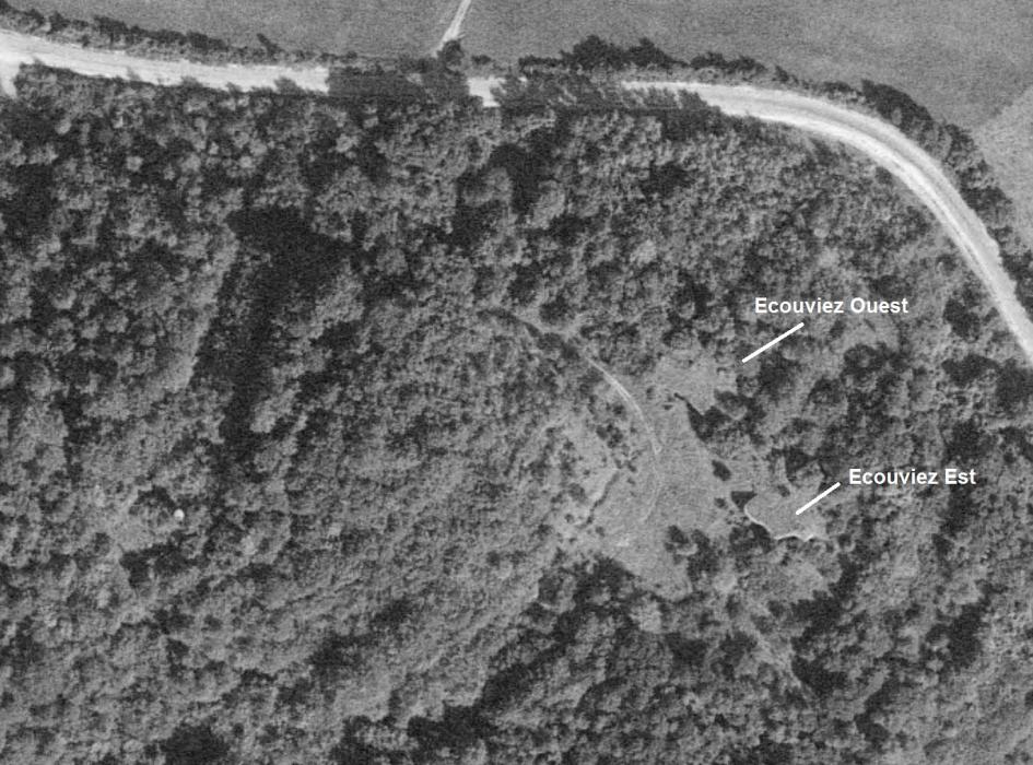 Ligne Maginot - ECOUVIEZ EST - (Casemate d'infanterie - Simple) -  - IGN - Géoportail 1977