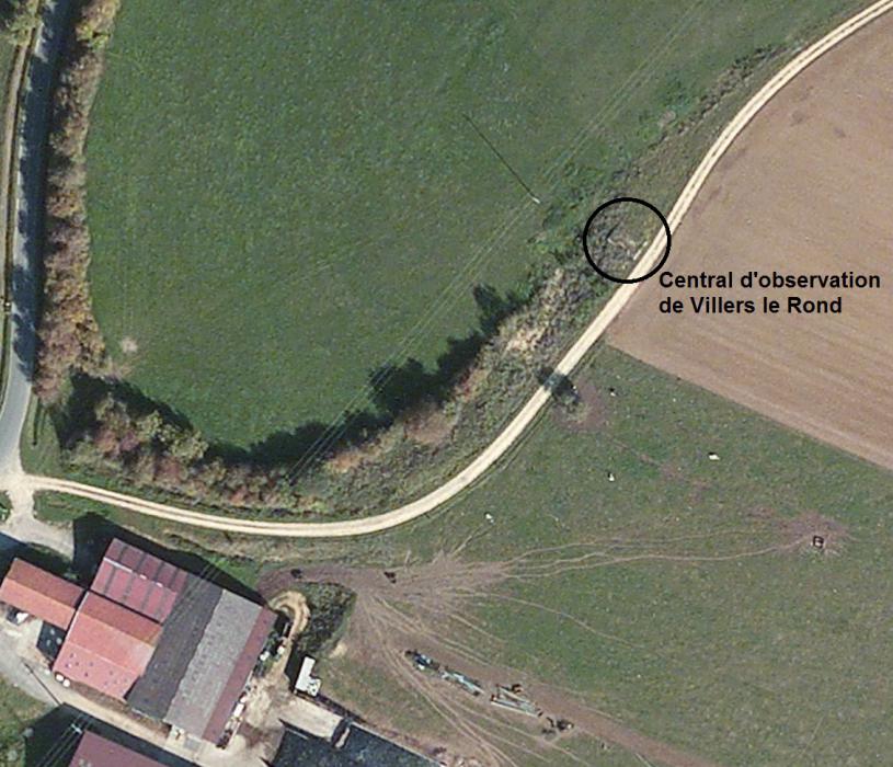 Ligne Maginot - VILLERS LE ROND - (Central téléphonique d'observation) - Localisation précise du PC - Bing Sat