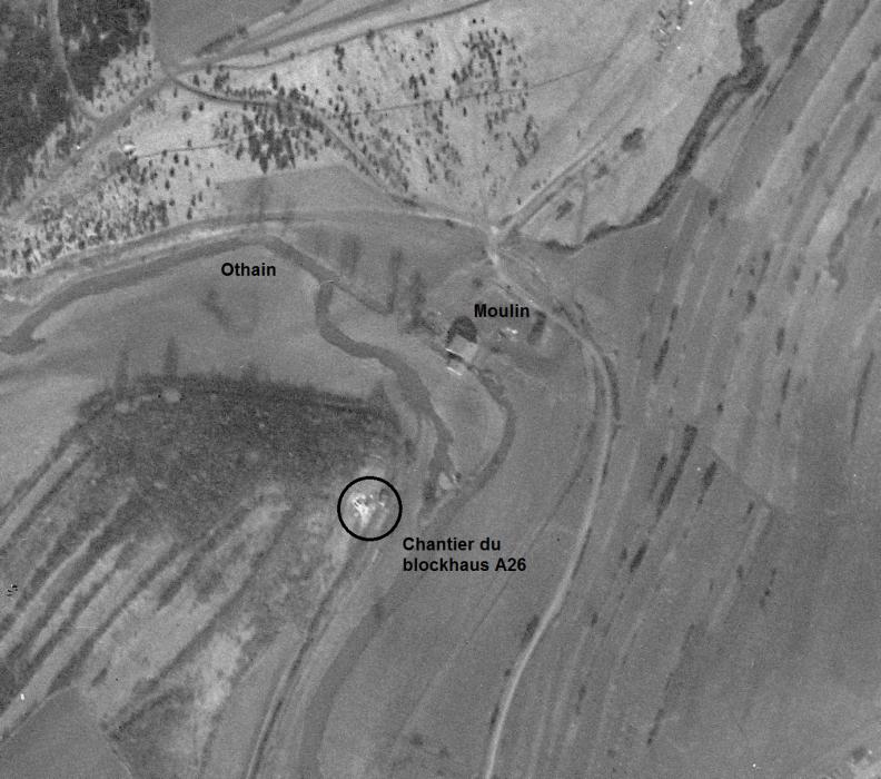 Ligne Maginot - A26 - (Blockhaus pour canon) -  - IGN - Géoportail 1940