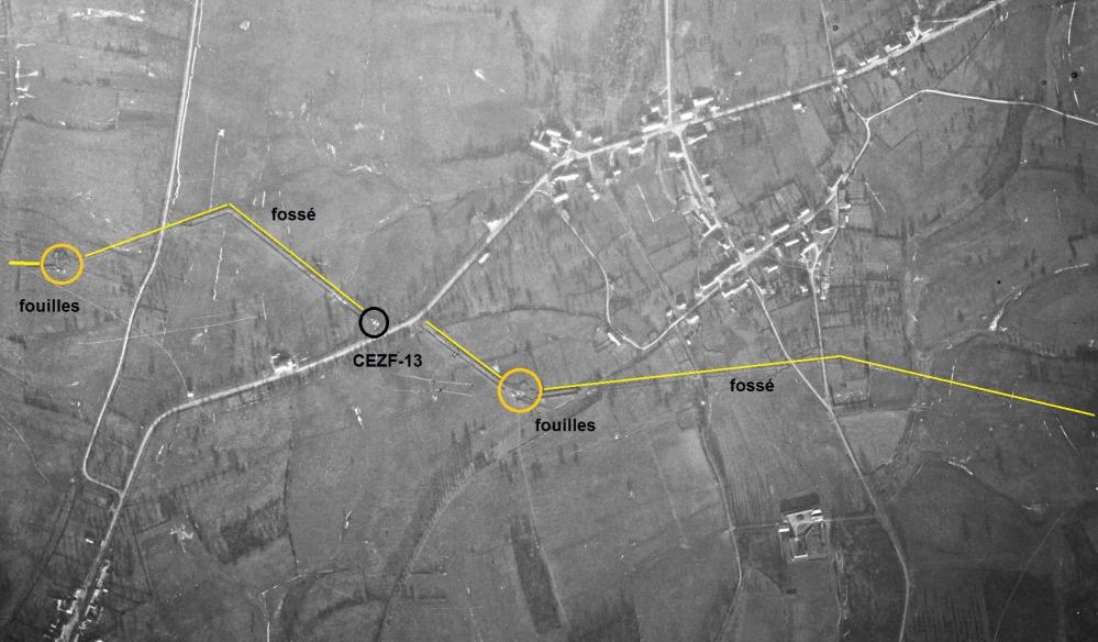 Ligne Maginot - CEZF-13 - LES ORMES - (Casemate d'infanterie - Simple) - Photo aérienne prise janvier 1940. - IGN - Géoportail 1940